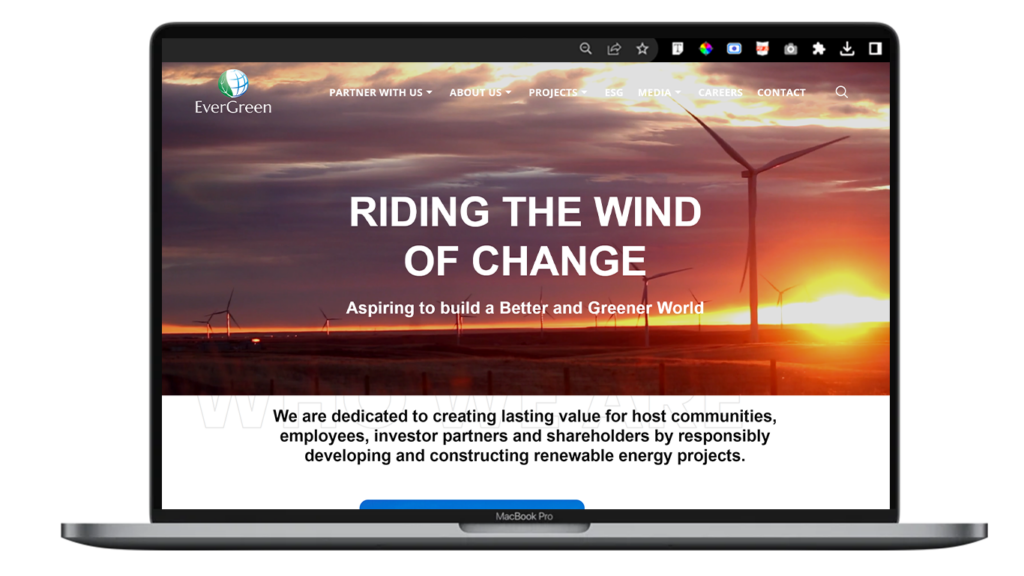 Egreen Power Renewable Energy Website Design 1 desktop egreen