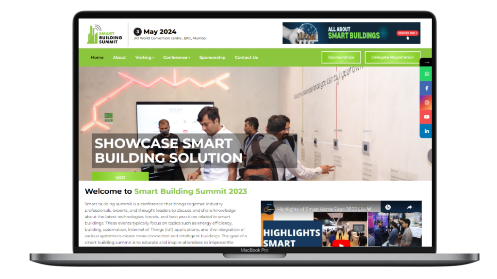 SMART BUILDING SUMMIT Building Website Design 78 Portfolio Image